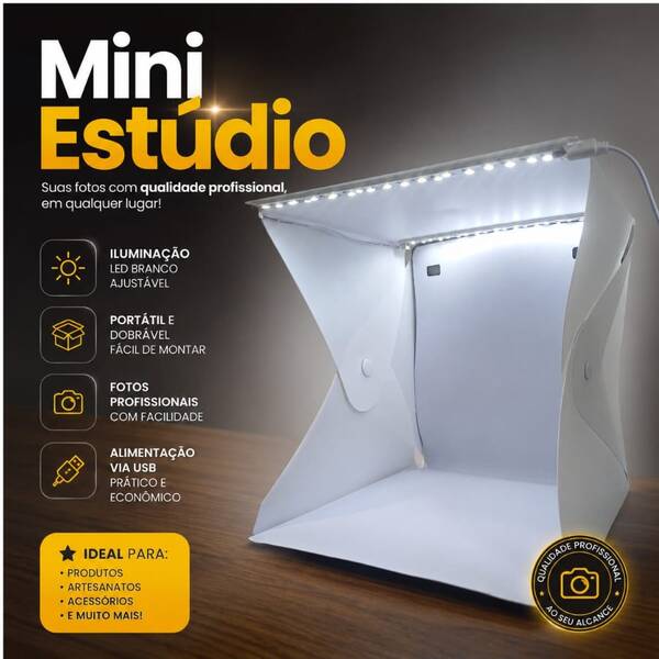 Mini Estudio Fotográfico Com Led  Foto Photo Studio USB