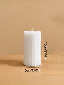 Roman Column Striped Candle, Creative Candle, Modern Home Decor For Bathroom, Living Room, Ideal For Wedding, Party, Spa, Dinner, Home Decoration, Church, Birthday, Date - Striped Wax - View 13