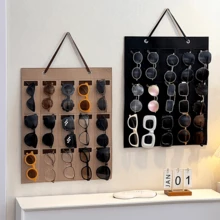 Tas Penyimpanan Kacamata Gantung, Tas Organizer Kacamata, Dapat Dilipat 15 Slot, Kacamata Fashion, Kacamata Pelajar, Kacamata Minus, Rak Display Lensa Anti Gores, Desain Dua Warna, Rak Display Multi Slot, Penyimpanan Kacamata, Rak Organizer Kacamata Gantung - MultiWarna - View 2