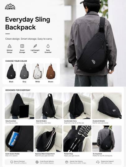 HGUL+BAG Túi đeo ngực nam dung tích lớn, túi đeo chéo du lịch phong cách hip hop thường ngày, túi đeo vai bằng nylon, túi đeo chéo công sở, túi đen ngày Valentine, ba lô sinh viên, túi đeo vai, túi đa năng đi bộ đường dài du lịch, quà tặng dã ngoại tiện dụng, quà tặng thanh lịch ngày lễ Tạ ơn Giáng sinh cho nam giới