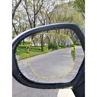 Car Rearview Mirror Rainproof Film, High-Definition Anti-Fog, Waterproof, Anti-Glare Universal Repellent Film For Rearview Mirrors, A Must-Have For Clear Visibility When Driving In The Rain.