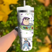 Disney 40oz Tumbler With Handle And Straw, Woody & Buzz Lightyear Stainless Steel Insulated Travel Mug, Cute Reusable Water Cup For Hot/Cold Drinks, Magic Vacation Gift - câu chuyện - Xem 3