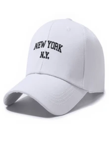 Women's Letter Embroidered Baseball Cap, Fashion Versatile, Adjustable Strap, UV Protection, Suitable As Music Festival Gift - Multicolor - View 9