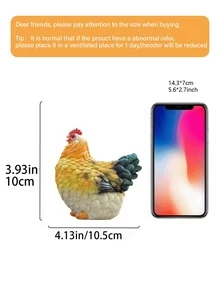樹脂公雞與母雞園藝雕塑，栩栩如生的農場動物雕塑，適合戶外裝飾 | 完美適用於庭院、院子、草坪和門廊，適合作為鄉村風格愛好者的禮物 - A - 查看 8