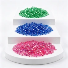 2-6mm Resin Flat-Bottom Rhinestones, Iridescent Transparent, Suitable For Nail Art, Phone Case DIY Crafts - SS20 5mm 1510Pcs - View 2