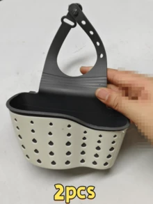 1pc Sink Hanging Basket, Sink Sponge Rack, Sink Organizer Rack, Silicone Storage Box, Multi-Functional Drainage Basket, Sink Sponge Rack For Kitchen Sink And Bathroom Faucet Hanging Basket Storage, Kitchen Supplies (Random Color And Style) - Multicolor - View 11