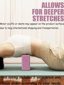 1pc High Density EVA Yoga Block, Suitable For Pilates And Stretching Exercises, Suitable For Home Gym And Training, Made Of Durable Foam; Suitable For Body Shaping, Leg Press, Yoga; Yoga Stretching Band Can Be Used As An Exercise Aid Tool - Multicolor - View 7
