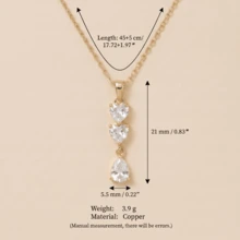 1 Peça Novo Colar de Zircônia Cintilante, Estilo Requintado de Alta Qualidade, Artesanato de Gotejamento de Óleo, Banhado a Ouro 14K, Joia de Material de Cobre, Adequado para Esposas e Mães Usarem, Criando um Visual de Luxo Diário. Combina Facilmente com Looks Diários de Meninas, Festas de Férias na Praia, Festivais de Música, Viagens e Ocasiões de Turismo. Joia Charmosa para Mulheres. Pulseiras e Colares Femininos. Pequenos Acessórios. - Multicolorido - Visão 7
