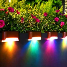 16 Packs Outdoor Solar Deck Lights, Waterproof Outdoor Decorate Lights, Solar Garden Lights, Outdoor Fence Lights, Solar Step Lights, Warm LED Lights, For Outdoor Stairs, Step, Fence, Garden, Balcony, Yard, Patio, And Pathway - Brown Shell - View 19