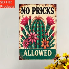 2DFlat-Decorative Plaque & Ornament-,1pc Vintage Iron Sign,Suitable For Garden, Bedroom, Office, Living Room, Cafe, Home Wall Decor, Ideal Holiday Gift. - Multicolor - View 5