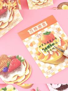 Bread And Toast Shaped Sticky Notes, High Cost-Performance Suitable For Students, Adhesive, Personalized Creative Reusable - Multicolor - View 2