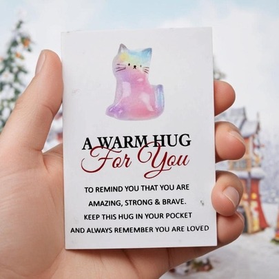 [Heart Encouragement] Thẻ ôm mèo bỏ túi | 1/5/10 cái | Quà tặng Valentine, thẻ khích lệ, quà gặp mặt cho gia đình, người thân và bạn bè và các dịp đặc biệt, gói tiệc