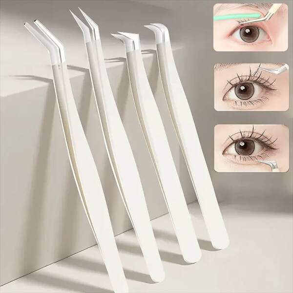 1pc/4pcs High Precision Eyebrow Tweezers Set, Includes Eyebrow Tweezers, Eyelash Tweezers, Hair Removal Tweezers, Suitable For Makeup, Home Decor, Vanity, Travel, Bedroom, Cosmetic Accessories, Tweezers, Christmas Gifts, Women's Gifts, Christmas Presents, Giveaways, Travel Essentials