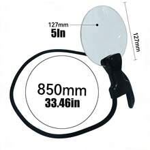4X Magnifying Glass, 5-Inch Diameter Magnifier Lens, Hands-Free Reading Magnifier With Adjustable Stand, Wearable Neck Strap, Suitable For Seniors, Low Vision, Sewing, Crafts, Inspection, Repair, Study And Back To School - Multicolor - View 4