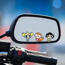 Warner Bros The Powerpuff Girls Cute Cartoon Anime Girl Car Rearview Mirror Sticker, Automobile Exterior Decoration Accessories,Car Exterior Stickers ,Motorcycle Decoration Accessories, Motorcycle Stickers,Car Decoration Mirror Face Sticker, Car Truck Rearview Mirror Decoration, Car Sticker For Interior Painting, Graffiti Sticker For Decoration, The Powerpuff Girls, Car Interior Stickers For Decoration, Car Interior Accessories, Party Small Gift - A - View 2
