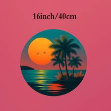 1 miếng dán tường tự dính hình tròn tối giản phong cách nhiệt đới với hình cây cọ và hoàng hôn, có thể tháo rời, họa tiết biển và chim chóc chuyển sắc, làm bằng polypropylene, chống thấm nước và chống phai màu, thích hợp cho văn phòng, không gian thương mại, cửa sổ, tường, phòng khách, phòng ngủ, phòng tắm. Món quà hoàn hảo cho những người yêu thích nghệ thuật tối giản và biển cả. - Nhiều màu - Xem 14