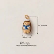 1件新款彩繪小動物吊墜，精緻卡通可愛風，琺瑯滴釉工藝，14K鍍金，銅材質，專為日常小派對和家庭聚會設計的可愛飾品，日常迷人珠寶，小飾品，珠寶製作吊墜，高端珠寶 - 彩色 - 查看 10