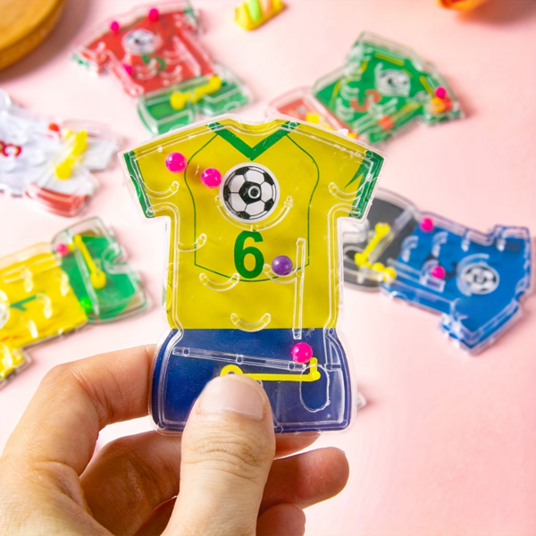 8/16pcs Soccer Theme Pinball Game Gifts, Soccer Jersey Shaped, Perfect For Party Favors, Classroom Rewards, Gathering Games, Ideal For Halloween, Easter, Carnival, Thanksgiving, Christmas Gifts