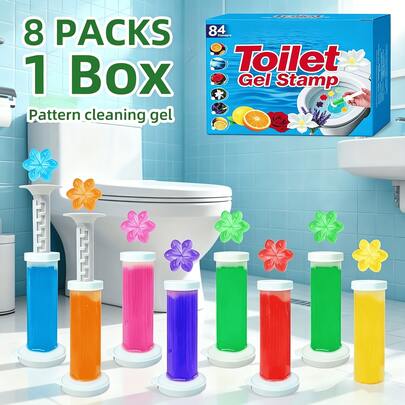 Gel Toilet, Stempel Gel Toilet, Stempel Gel Pembersih Toilet dengan Aroma, Penyegar Udara Kamar Mandi, Toilet dan Kamar Mandi, Alat Pembersih Rumah Tangga