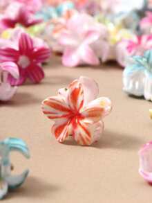 10/20/30pcs Jepit Rambut Kecil Motif Bunga Camellia Tie-Dye Warna Acak, Jepit Poni/Samping Minimalis yang Lucu, Jepit Ekor Kuda, Jepit Rambut Anak Perempuan, Aksesori Rambut Musim Panas, Jepit Rambut Pantai, Cocok untuk Pemakaian Sehari-hari dan Liburan, Jepit Rambut - MultiWarna - View 5