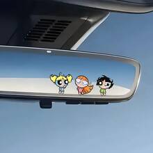 Warner Bros The Powerpuff Girls Cute Cartoon Anime Girl Car Rearview Mirror Sticker, Automobile Exterior Decoration Accessories,Car Exterior Stickers ,Motorcycle Decoration Accessories, Motorcycle Stickers,Car Decoration Mirror Face Sticker, Car Truck Rearview Mirror Decoration, Car Sticker For Interior Painting, Graffiti Sticker For Decoration, The Powerpuff Girls, Car Interior Stickers For Decoration, Car Interior Accessories, Party Small Gift - A - View 8