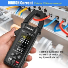 L.A.OL.A.U 1pc L.AOL.AU TS26D/TS26A New Digital Clamp Multimeter - Rechargeable Auto-Ranging Multimeter With LCD Display, Measures Voltage, Current, Resistance, Capacitance, Temperature, Suitable For Laboratory, Factory And Home - Multicolor - View 10