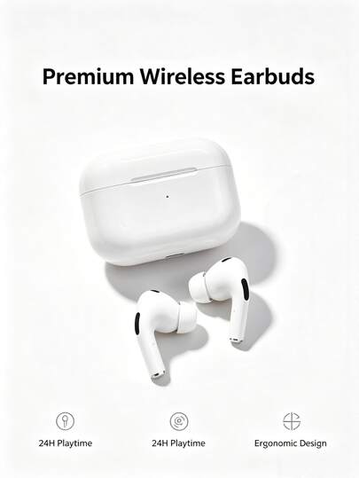 Kabellose Ohrhörer mit modischem Design, BT 5.3 In-Ear-Kopfhörer mit tiefem Bass, Ultra-Laufzeit Headset, Ohrhörer A IrPod mit Mikrofonen für Laptop, Tablet, Handy, Sport und Workout. Weihnachten/Geschenke/Neujahrstag,
