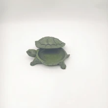 1個海龜造型蓋式收納盒，可隱藏鑰匙和小物品，裝飾性海龜盒適合戶外使用，可用作雕像或鑰匙架，給園藝愛好者的絕佳禮物 - 烏龜 - 查看 8