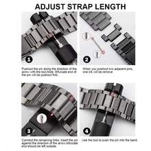 20mm 22mm Stainless Steel Watch Band Compatible With Galaxy Watch 7 6 5 4 40/44mm Metal Watch Band Compatible With Huawei Watch GT6/GT6 Pro/GT5/Pro/GT4/GT3, Balance GTR, Compatible With Xiaomi Watch/S5/S4/S3/Mi Quick Release Design, High-Quality Material, Fashionable Steel Band For Men And Women - 22mm - View 5