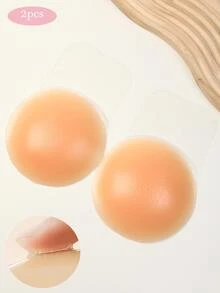 大尺碼矽膠乳貼，特大號 10cm 12.5cm，可重複使用黏性胸墊，防滑防磨，適用於運動與泳裝 - 彩色 - 查看 2