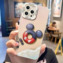 Disney Mickey Mouse Beach Swim Ring Phone Case, Decorated With Sand, Seawater & Flip‑Flop Patterns, Shockproof Protective Cover Compatible With IPhone 17/16/15/14/13/12/11 Pro, Perfect Gift For Family, Friends, Birthdays, Holidays, Boyfriends, Girlfriends & Valentine's Day - trắng - Xem 2