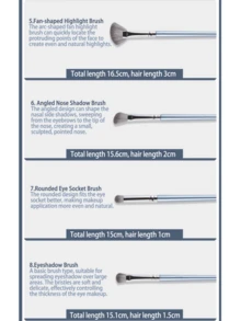 14pcs Portable Multi-Functional Makeup Brush Set, Suitable For Beginners, Makeup Brushes, Brush Set, Makeup Brush Set, Complete Makeup Kit, Makeup Brush Set, Full Makeup Tool Kit, Brush Set, Makeup Brush Set, Professional Makeup Brushes, Complete Makeup Kit - Silver - View 6