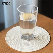 45*30cm 象牙白橢圓塑膠編織餐墊，4.72英吋杯墊，易清潔、防滑、耐熱，裝飾墊，抗皺，適用於派對、婚禮、喬遷、聖誕節、萬聖節、感恩節、母親節 - 象牙白色 - 查看 15