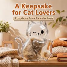 1pc Magnetic Cat Hair & Whisker Fridge Magnet, Transparent Pet Hair Collector Display, Cute Pet Memorabilia, Suitable For Hair Collection Display, Gift, Pet Store (Magnetic Part Needs Manual Installation) - Multicolor - View 5