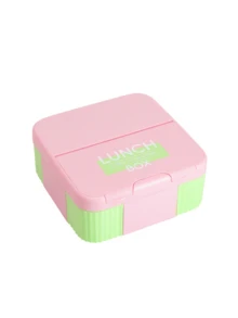 Boîte à bento compartimentée à blocs de couleurs macaron avec ustensiles intégrés, étanche et scellée, design carré mignon avec couvercle rabattable, portable, convient pour l'école, le bureau, le pique-nique et le camping - Multicolore - Voir 16