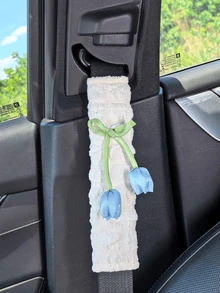 鬱金香花紋汽車安全帶肩墊，創意汽車安全帶保護套，適用於四季，女性汽車配件 - 鬱金香 - 查看 17
