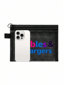 Mesh-Make-up-Tasche mit Datenkabel-Muster, rote gepolsterte Aufbewahrungstasche, tragbarer Organizer, Make-up-Tasche, Hautpflege-Tasche, Reise-Essentials, Wohnheim-Zubehör, Hochzeits-Brautgeschenk, Muttertagsgeschenk, Geburtstagsgeschenk, Geschenk für Freunde und Lehrer, Badezimmer-Aufbewahrung, Schmuck-Aufbewahrung, Lippenstift- und Kosmetik-Aufbewahrungstasche - Verschiedenfarbig - Übersicht 10