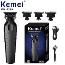 KeMei KM-2299+KM-2296 Professional Wireless Hair Clipper & Trimmer Set, USB Dual Charging Base, Adjustable Men's Electric Beard Trimmer, Ceramic Blade Home Hair Clipper - View 6