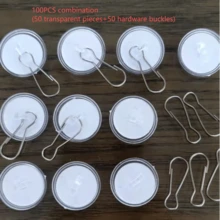 50/100/200個透明自黏掛鉤，防水免鑽孔掛鉤，適用於返校派對、廚房、浴室、居家和辦公室，可懸掛氣球、婚禮氣球、捕光器、派對裝飾小物件等 - 多款式 - 查看 10
