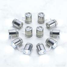 12pcs Compact Durable LED Spotlights Innovative Battery Powered Base Warm White Mini Lights Suitable For Dollhouse Lighting, Jewelry Display Case, Balloon Lighting, Party Decoration, Holiday Decoration, Birthday Decoration - Multi-color light - View 15