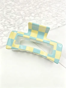 3pcs/Set Cute Plaid Hair Clips, Made Of Acetate Material, Suitable For Daily Commute Hair Fixing, Classic Design, Medium Grip Strength, Valentine's Day Couple Gift, Hair Accessories, Hair Clips, Hair Pins, Autumn/Winter Hair Clips, Bow Hair Clips, Suitable For Holiday Outfits - Multicolor - View 9
