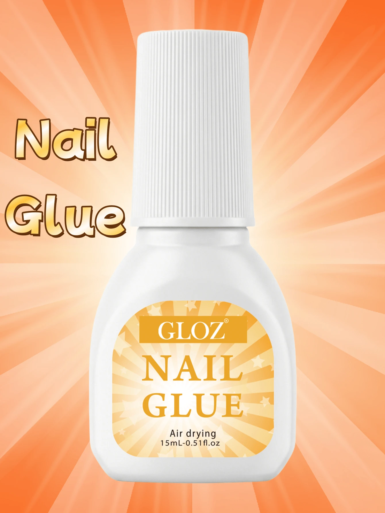 GLOZ 15ml Cola para Unhas de Secagem Super Rápida e Longa Duração, Adequada para Unhas Acrílicas e Postiças, Reparo Fácil de Unhas, Sem Necessidade de Luz UV, Produto de Cuidados e Fortalecimento de Unhas