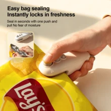Portable Mini Sealing Machine, Food Storage Sealing Machine, Dual Functions Of Sealing And Opening, Type-C, Compact And Portable, Built-In Magnetic, Suitable For All Kinds Of Food Snack Bags, Suitable For Families, Outdoor Camping, Travel. - View 4