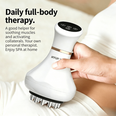 HYUNDAI HY-012  Brush Electric Massager, Wireless And Portable, Type-C Interface, 9-Level Vibration Therapy, Deep Tissue Massage, Suitable For Neck, Shoulders, Back, Arms, And Legs. A Great Gift For Your Girlfriend/Mother.