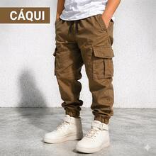 Boys' Youth Cargo Jogger Pants - 卡其色 - 查看 1