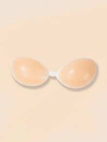 1 Pair Invisible Elastic Shoulder Straps With Lift Design, Self-Adhesive Strapless Invisible Style, Suitable For Wedding Dress/Evening Gown, Cold Shoulder, Backless - Apricot - View 12
