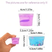 12 Peças Mini Conjunto de Slime de Cristal nas cores Vermelho, Verde, Azul, Rosa, Amarelo, Roxo, Adequado para Meninas, Lembrancinhas de Festa, Brinquedos Anti-Estresse para Meninos, Slime Macio DIY (30ml) - Multicolorido - Visão 12