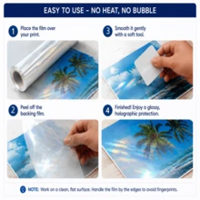 Self-Adhesive Rainbow Stickers, Holographic Vinyl Stickers For DIY Crafts, Applicable To Paper, Photos, Cards, Bottles, Phone Cases And Other Items, Adding Dazzling Luster To Your Creative Works - B - View 2