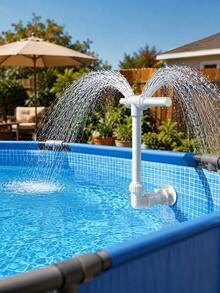1set--Nozzle (Main Product) + Adapter (Accessory) Pool Fountain,Pool Sprinkler Fountain,Pool Fountain For Above And In-Ground Pools, Swimming Pool Water Fountain - A - View 3