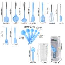 16pcs Silicone Kitchenware Set, Non-Stick Cookware, Heat Resistant, Easy To Clean, Cooking & Baking Utensils, Measuring Cup & Spoon, Spatula - Multicolor - View 3